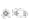 IC-261G-1 6,3mm Stereo Jack Dişi Şase 180° 5P