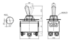 IC-158A Toggle Switch 15AMP 6P OFF-MOM Ø12mm KN3C-212