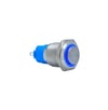 E21 16MM METAL BUTON KALICILI 12-24V MAVİ LED 1NO/1NC