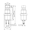 IC-178 Buton Ø7mm Normalde Kapalı (Ters Kontak)