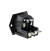 IC-213B C14 Power Soket Erkek Çift Fuseli Kulaklı