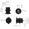 IC-266C Pano Tipi USB 8-32V Giriş 5V 1A ve 5V 2,1A Çıkış Kulaksız Ø30mm