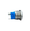 E88 22MM METAL BUTON KALICILI 12-24V BEYAZ LED 1NO/1NC