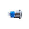 E57 19MM METAL BUTON YAYLI 12-24V MAVİ LED 1NO/1NC