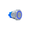 E2 19MM METAL BUTON KALICILI 12-24V MAVİ LED 1NO/1NC