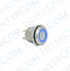E36 16MM METAL BUTON YAYLI 12-24V MAVİ LED 1NO