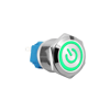 E3T 19MM METAL BUTON KALICILI 12-24V YEŞİL LED 1NO/1NC