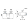 IC-280B-1 ŞASE TERMİNALI 2XM8 KUTUPLU