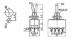 IC-148D Toggle Switch ON-OFF-ON Ø6mm MTS-403