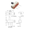 IC-205-S Mikro Slide Switch ON-OFF 3P PCB