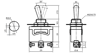 IC-155 Toggle Switch 3P MOM-OFF-MOM Ø12mm KN3C-123