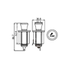 IC-246B-6 ÇAKMAK VE ŞASE SOKET 12V 10A 