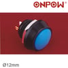 GQ12B-10J-A 12mm Aluminyum/Plastik Yaylı Buton IP65