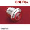 GQ16F-10E 16mm Metal LED'li Yaylı IP65