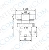 LAY5-EL8325  22mm İkiz Buton Yeşil Kırmızı