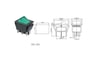 IC-104A Geniş Işıklı Anahtar 6P ON-OFF KCD2-202N
