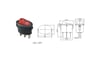 IC-134B Oval Işıklı Anahtar ON-OFF 3P  KCD1-9-101N