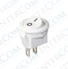 IC-134E Mini Yuvarlak Anahtar Beyaz ON-OFF 2P