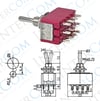 IC-148D Toggle Switch ON-OFF-ON Ø6mm MTS-403
