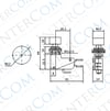 IC-176E Micro Switch DS-438 Kırmızı Butonlu Ø12mm
