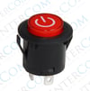 IC-180F 26mm Kalıcı Ledli Rocker Buton 'Power' Simgeli
