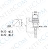 IC-235 Sigorta Yuvası 5x20mm Ø12mm Standart Ölçü
