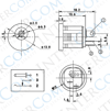 IC-257B DC JAK 2.1MM YUVARLAK GEÇMELİ SİYAH