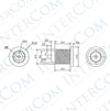 IC-258C Jak DC 2.1mm İçi Metal Ø12mm