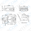 IC-265A USB Şase A Tip 180° Dişi