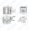 IC 265E USB 2.0 ŞASE A DİŞİ İKİLİ 90' SİYAH