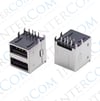 IC 265E USB 2.0 ŞASE A DİŞİ İKİLİ 90' SİYAH