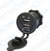 IC-266C Pano Tipi USB 8-32V Giriş 5V 1A ve 5V 2,1A Çıkış Kulaksız Ø30mm