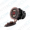 IC-266D Pano Tipi Voltmetreli 2'li USB Giriş 5V 1A ve 5V 2,1A Çıkış Kulaksız Ø30mm