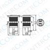 IC-266D Pano Tipi Voltmetreli 2'li USB Giriş 5V 1A ve 5V 2,1A Çıkış Kulaksız Ø30mm