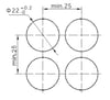 LAS1-AY-11X-21 16mm Mandal Buton OFF-ON 1NO/1NC