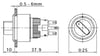 LAS1-AY-22X-31 16mm Mandal Buton ON-OFF-ON 2NO/2NC