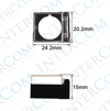 S01 Kare Koruma Kapağı 16mm LAS1-AY ve LAS1-AF için