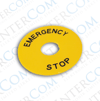 S10 Acil Stop Buton Etiketi 16mm ve 22mm için