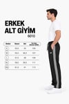 6010 Erkek Relax Fit Rahat Kesim Pamuklu Beli Bağcıklı Fermuarlı Cep Yan Şeritli  Eşofman altı