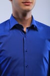 intersivin İntersivin Erkek Slim Fit Saks Uzun Kollu Gömlek