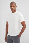 intersivinİntersivin Bisiklet Yaka Beyaz Tshirt - BRŞ-04