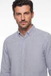 intersivinİntersivin Çİzgli Slim Fit Keten GömlekVT-37