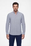 intersivinİntersivin Çİzgli Slim Fit Keten GömlekVT-37