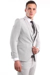 intersivinİntersivin Erkek Gri 6 Drop Slim Fit Takım Elbise