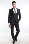 intersivinİntersivin Erkek Siyah Likralı 6 Drop Slim Fit Takım Elbise