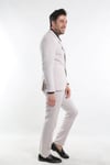 intersivinİntersivin Erkek Taş Rengi 6 Drop Slim Fit Yelekli Takım Elbise