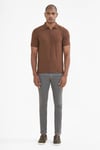intersivinİntersivin Fermuarlı Polo Yaka Kahverengi Tshirt - SD-03