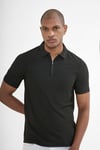intersivinİntersivin Fermuarlı Polo Yaka Siyah Tshirt - SD-03