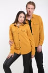 intersivinİntersivin Kadın-Erkek Unisex	 Hardal Cepli Normal Kalıp Ceket Gömlek