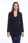 intersivinİntersivin Siyah Tek Düğmeli İç Astarlı Kadın BLazer Tek Ceket
